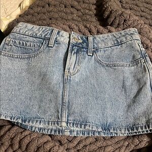 Classic Denim Mini Skirt with bow detail